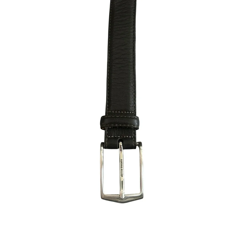 Martin Dingman Belt Men's Saddle Leather Lining Tumbled Calf Size 36 Dark‎ Brown